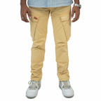 Cargo-Twillhose – Khaki – Stretch.