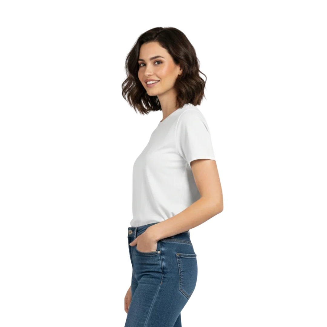 White T-shirt | Premium 200 g/m² | Cotton-Elastane