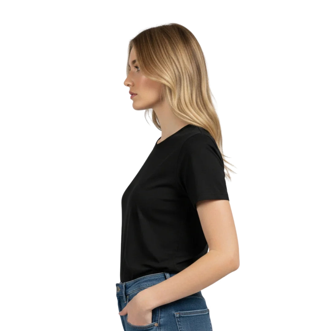 Schwarzes T-Shirt | Premium-Qualität, 200 g/m² | Baumwoll-Elasthan
