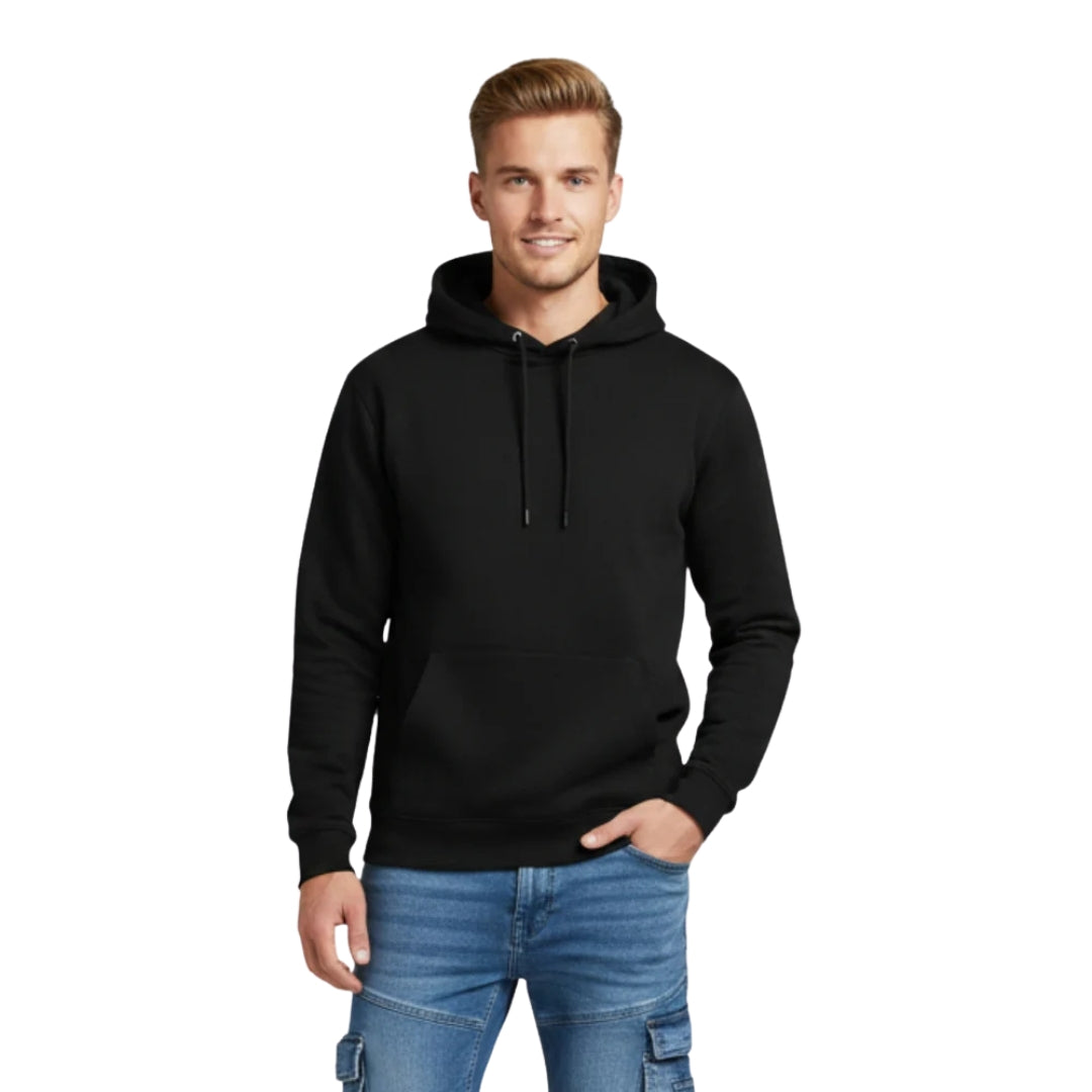 LUGO Men's Heavyweight Black  Hoodie | 300 g/m²