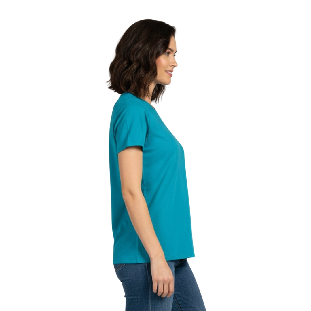 Türkisfarbenes T-Shirt | Premium-Qualität (200 g/m²) | Baumwoll-Elasthan
