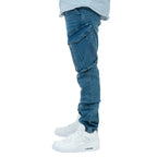 Cargo Jogger | Dunkelblau | Stretch-Denim