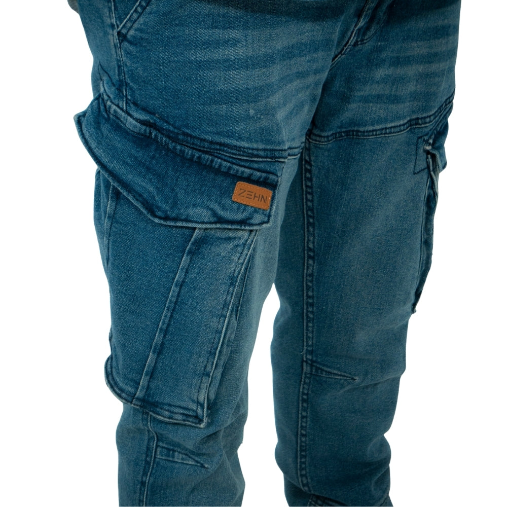 Cargo Jogger | Dunkelblau | Stretch-Denim