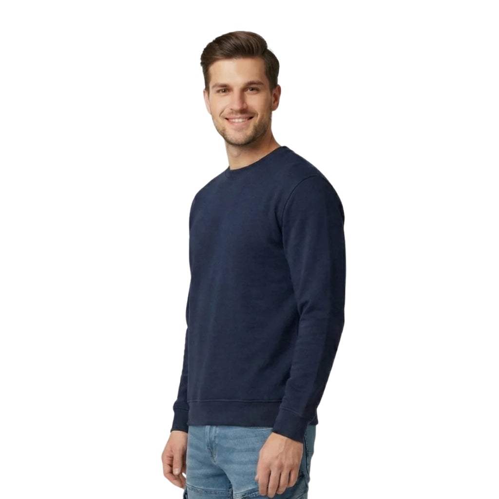 Vigo Navy Unisex Crewneck Sweatshirt | Heavyweight 300gsm Brushed Fleece