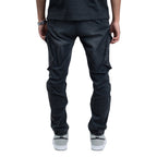Schwarze Stretch Denim Cargo Jogger