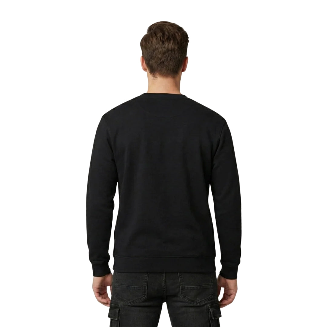 Vigo Black Crewneck Sweatshirt | Premium 300gsm Fleece