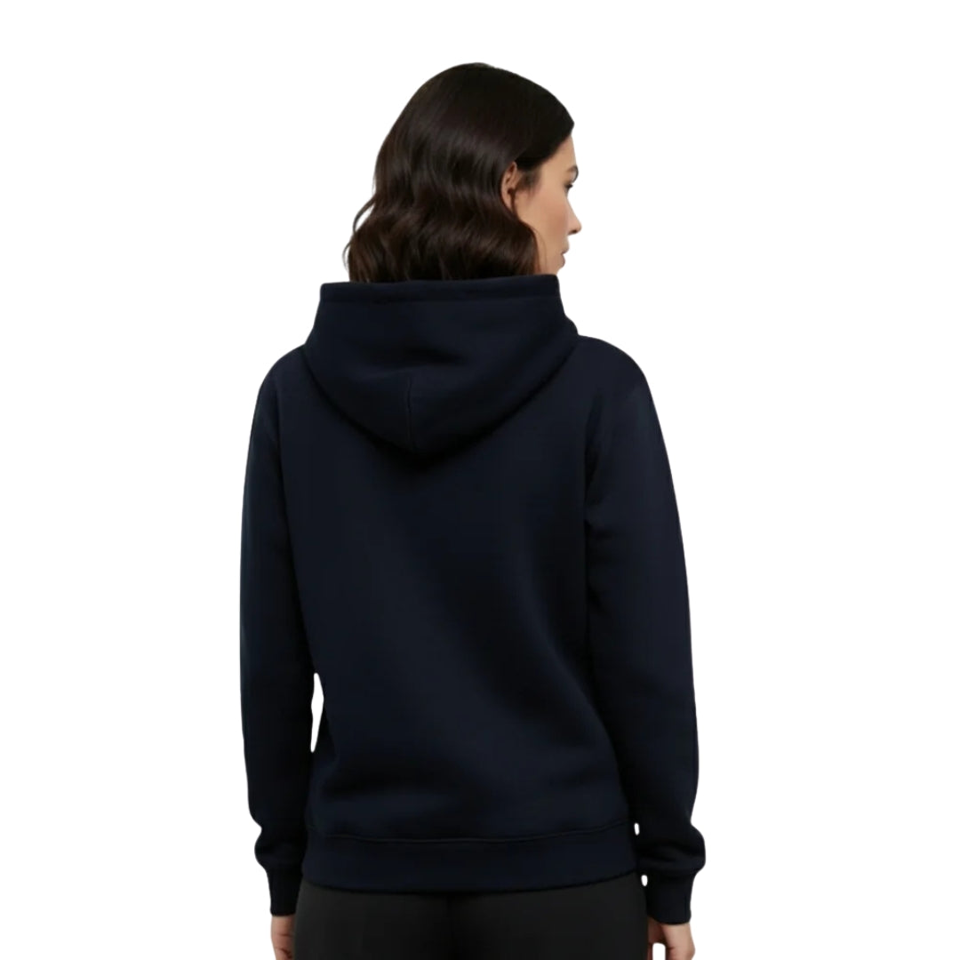 Premium Heavyweight Unisex Hoodie | Navy Blue Brushed Cotton Blend | 300 gsm