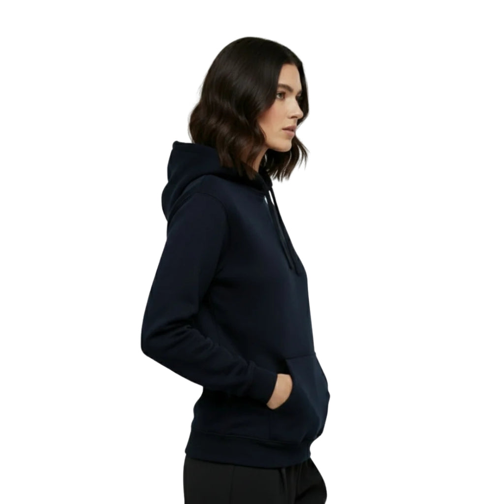 Premium Heavyweight Unisex Hoodie | Navy Blue Brushed Cotton Blend | 300 gsm
