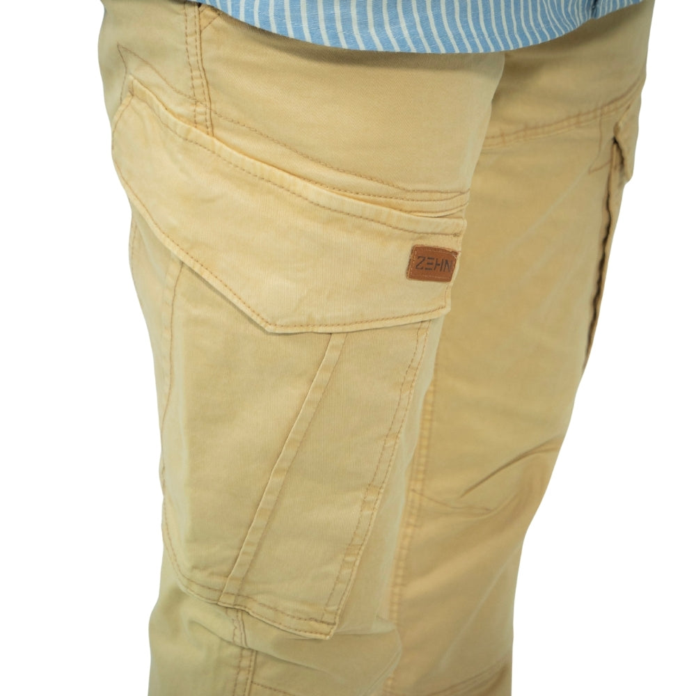 Cargo-Twillhose – Khaki – Stretch.