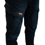 Cargo-Jeans – Schwarz – Stretch-Denim