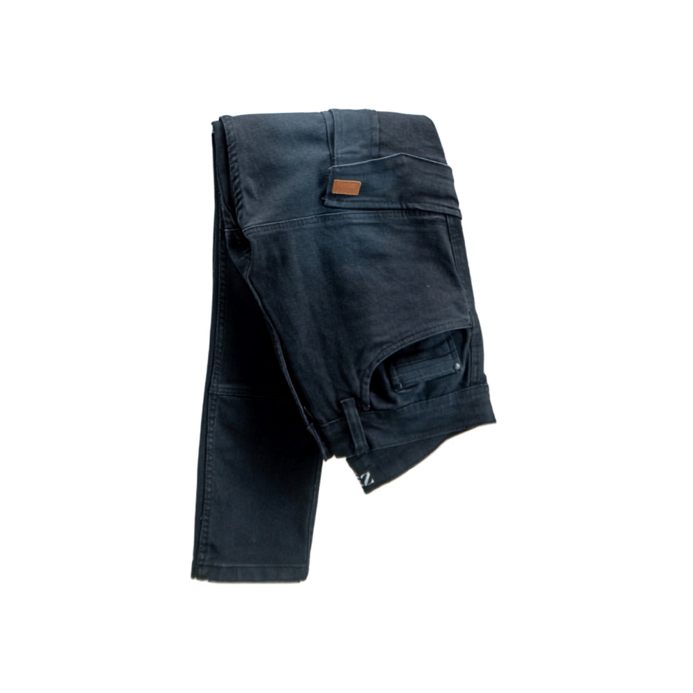 Cargo-Jeans – Schwarz – Stretch-Denim
