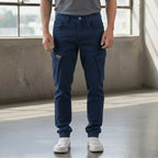 Cargo Jogger – Dunkelblau – Stretch-Twill. ZCT-02DN