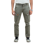 Cargo-Twillhose – Dunkeloliv – Stretch.
