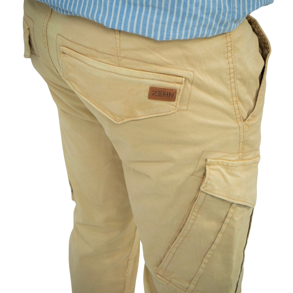 Cargo-Twillhose – Khaki – Stretch.