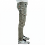 Cargo-Twillhose – Dunkeloliv – Stretch.