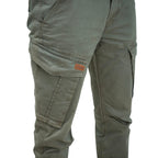 Cargo-Twillhose – Dunkeloliv – Stretch.