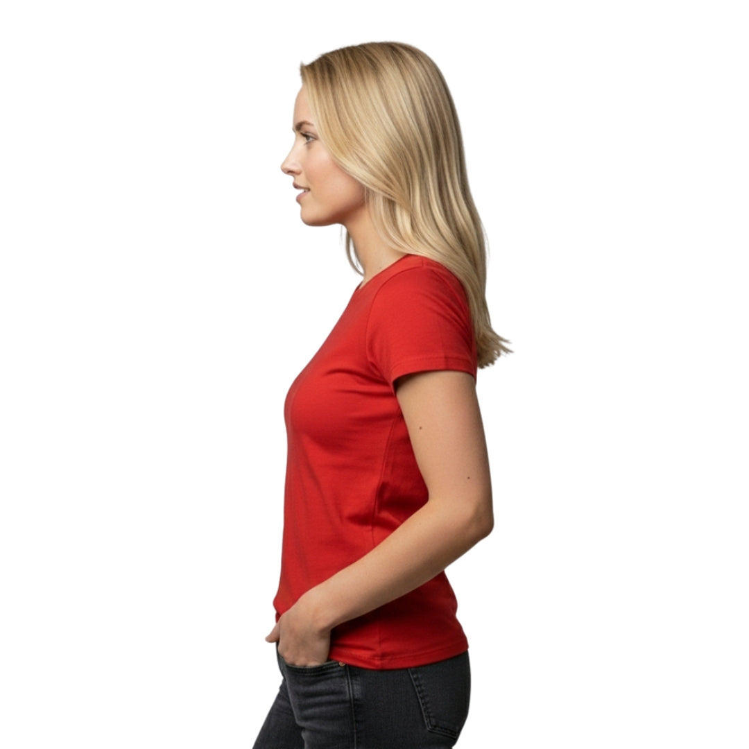 Rotes T-Shirt | Premium-Qualität, 200 g/m² Baumwoll-Elasthan