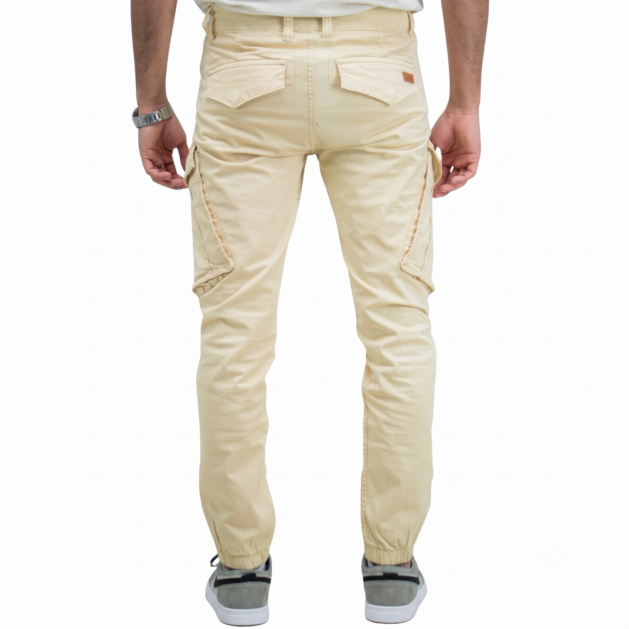 Cargo Jogger–Beige–Stretch-Twill
