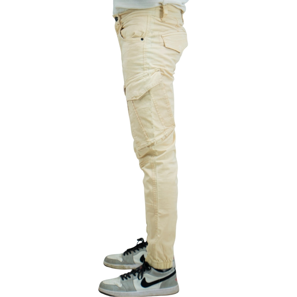 Cargo Jogger–Beige–Stretch-Twill