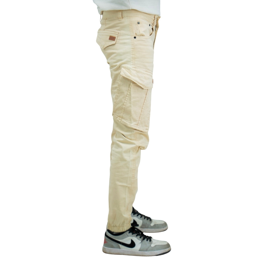 Cargo Jogger–Beige–Stretch-Twill