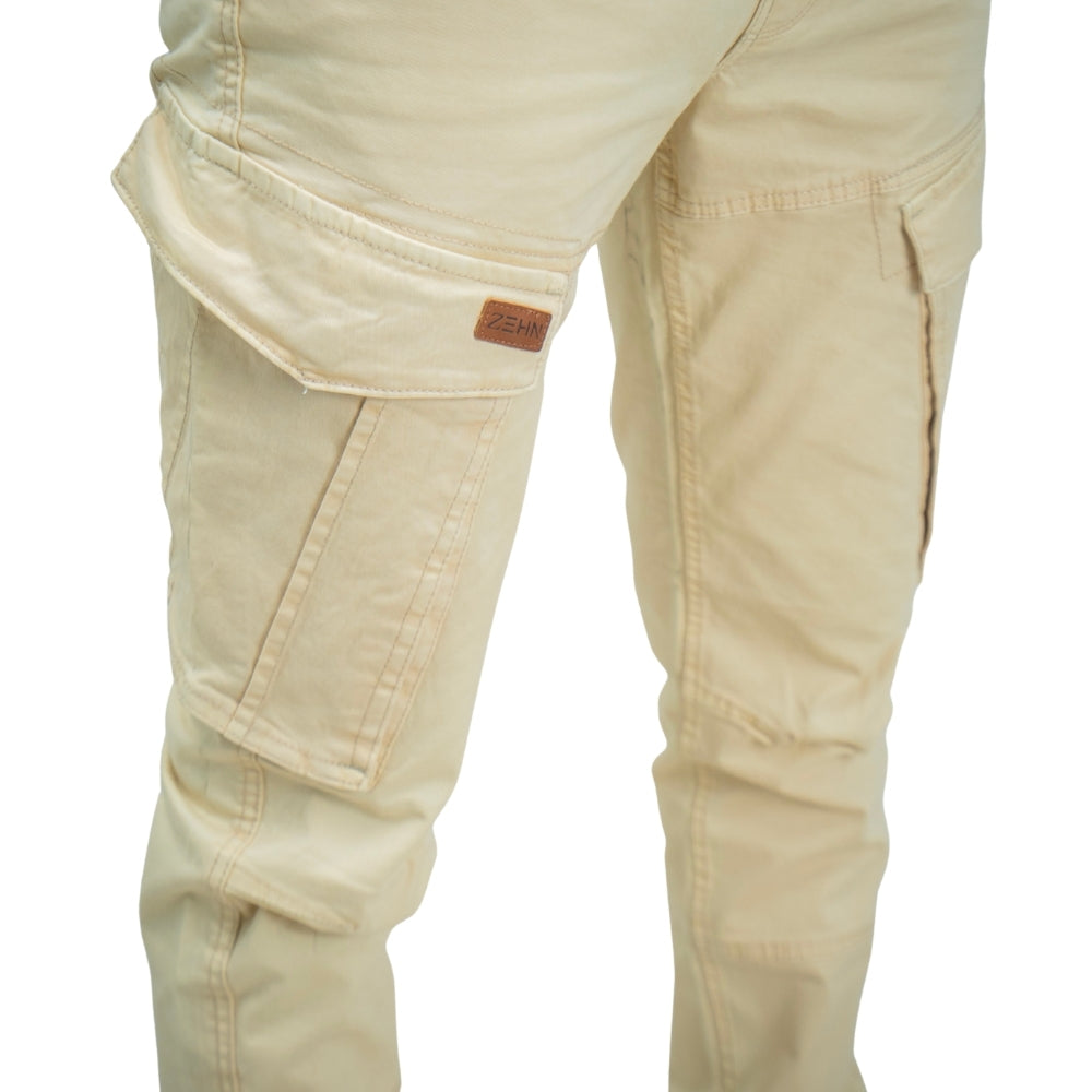 Cargo Jogger–Beige–Stretch-Twill