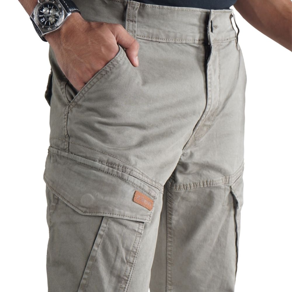 Cargo-Twillhose – Dunkeloliv – Stretch. ZCT-01DO