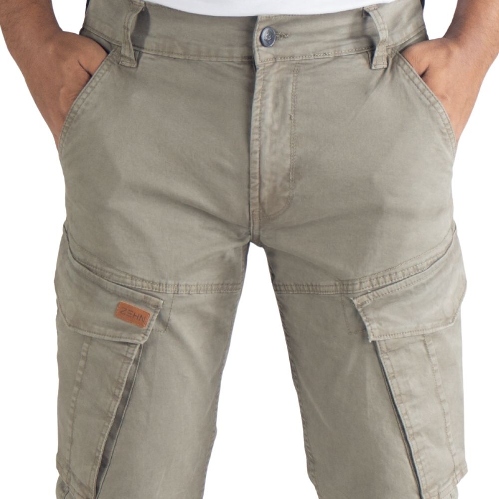 Cargo-Twillhose – Dunkeloliv – Stretch. ZCT-01DO