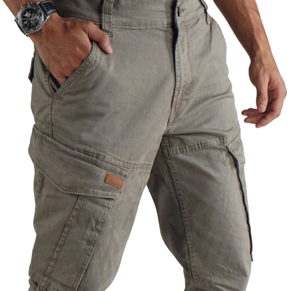 Cargo-Twillhose – Dunkeloliv – Stretch. ZCT-01DO
