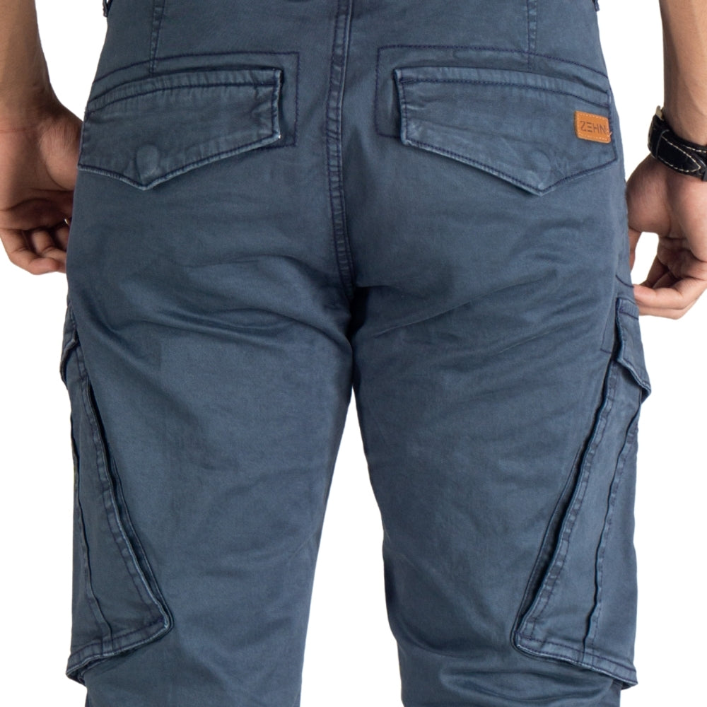 Cargo Jogger – Dunkelblau – Stretch-Twill. ZCT-02DN