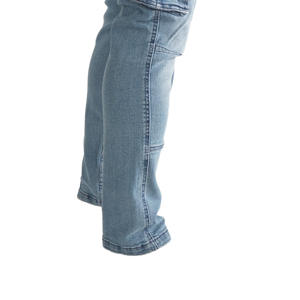 Cargo-Jeans – Hellblau – Stretch-Denim. ZCD-01BLK