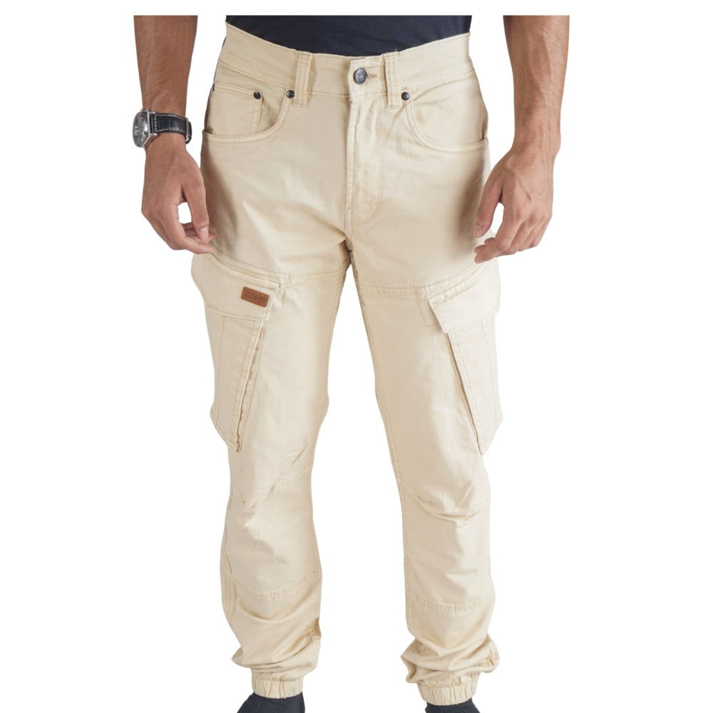 Cargo Jogger–Beige–Stretch-Twill. ZCT-02BE