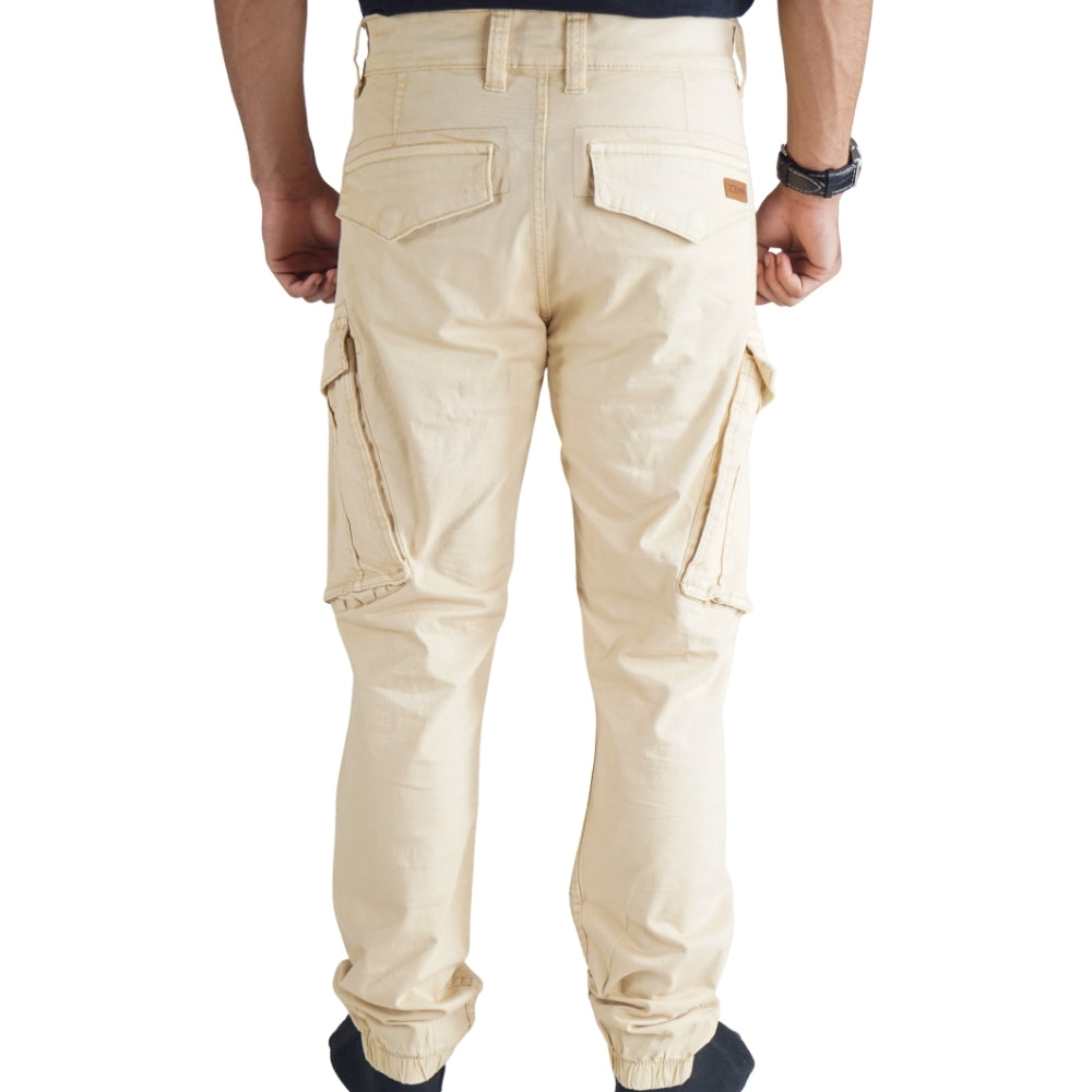 Cargo Jogger–Beige–Stretch-Twill. ZCT-02BE