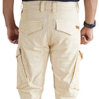 Cargo Jogger–Beige–Stretch-Twill. ZCT-02BE