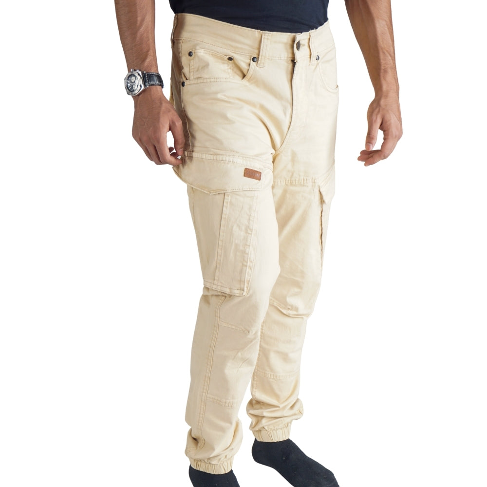 Cargo Jogger–Beige–Stretch-Twill. ZCT-02BE