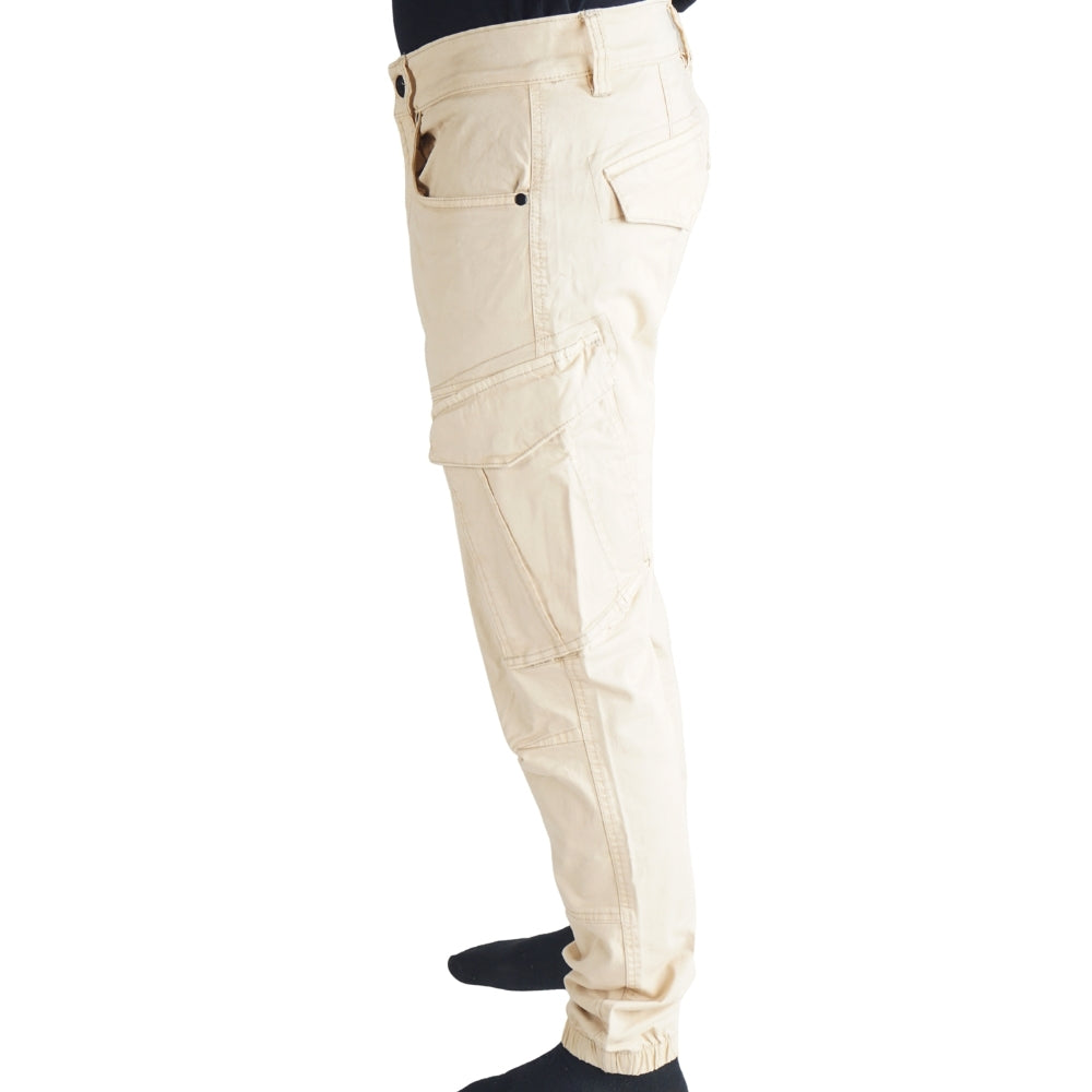 Cargo Jogger–Beige–Stretch-Twill. ZCT-02BE
