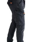 Cargo-Jeans – Schwarz – Stretch-Denim. ZCD-01BLK