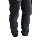 Cargo-Jeans – Schwarz – Stretch-Denim. ZCD-01BLK