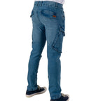 Cargo-Jogger – Dunkelblau – Stretch-Denim. ZCD-01DB