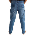 Cargo-Jogger – Dunkelblau – Stretch-Denim. ZCD-01DB