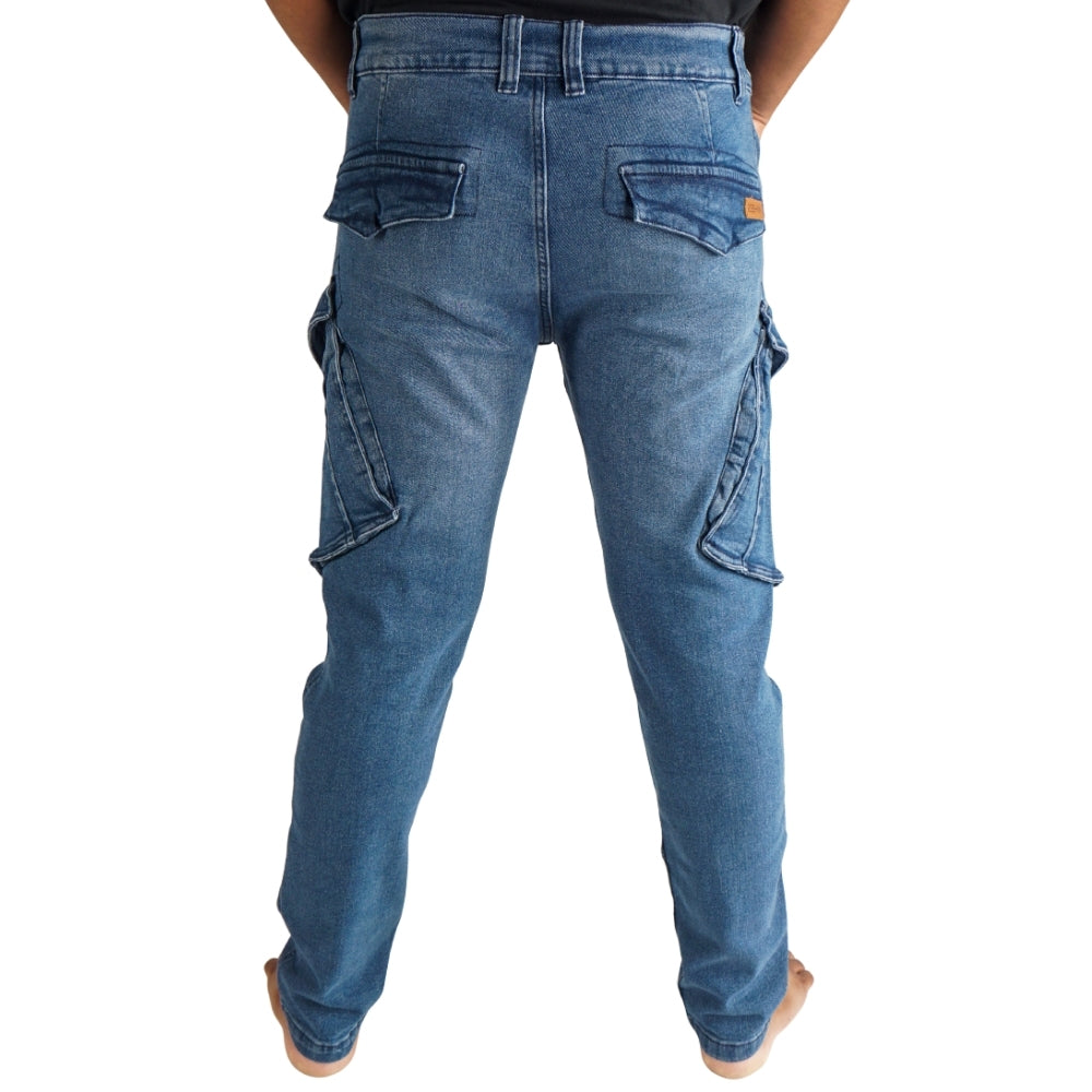 Cargo-Jogger – Dunkelblau – Stretch-Denim. ZCD-01DB