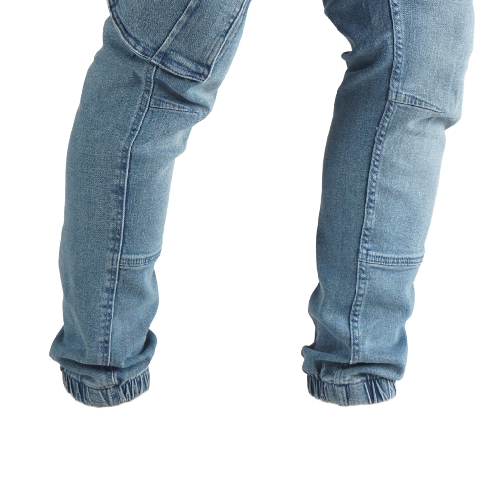 Cargo Jogger – Hellblau – Stretch-Denim. ZCD-02LB