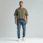 Cargo – Dunkelblau – Stretch-Denim. ZCD-01DB