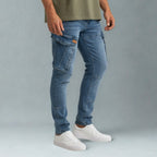 Cargo – Dunkelblau – Stretch-Denim. ZCD-01DB
