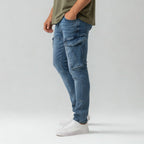 Cargo – Dunkelblau – Stretch-Denim. ZCD-01DB