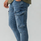 Cargo – Dunkelblau – Stretch-Denim. ZCD-01DB