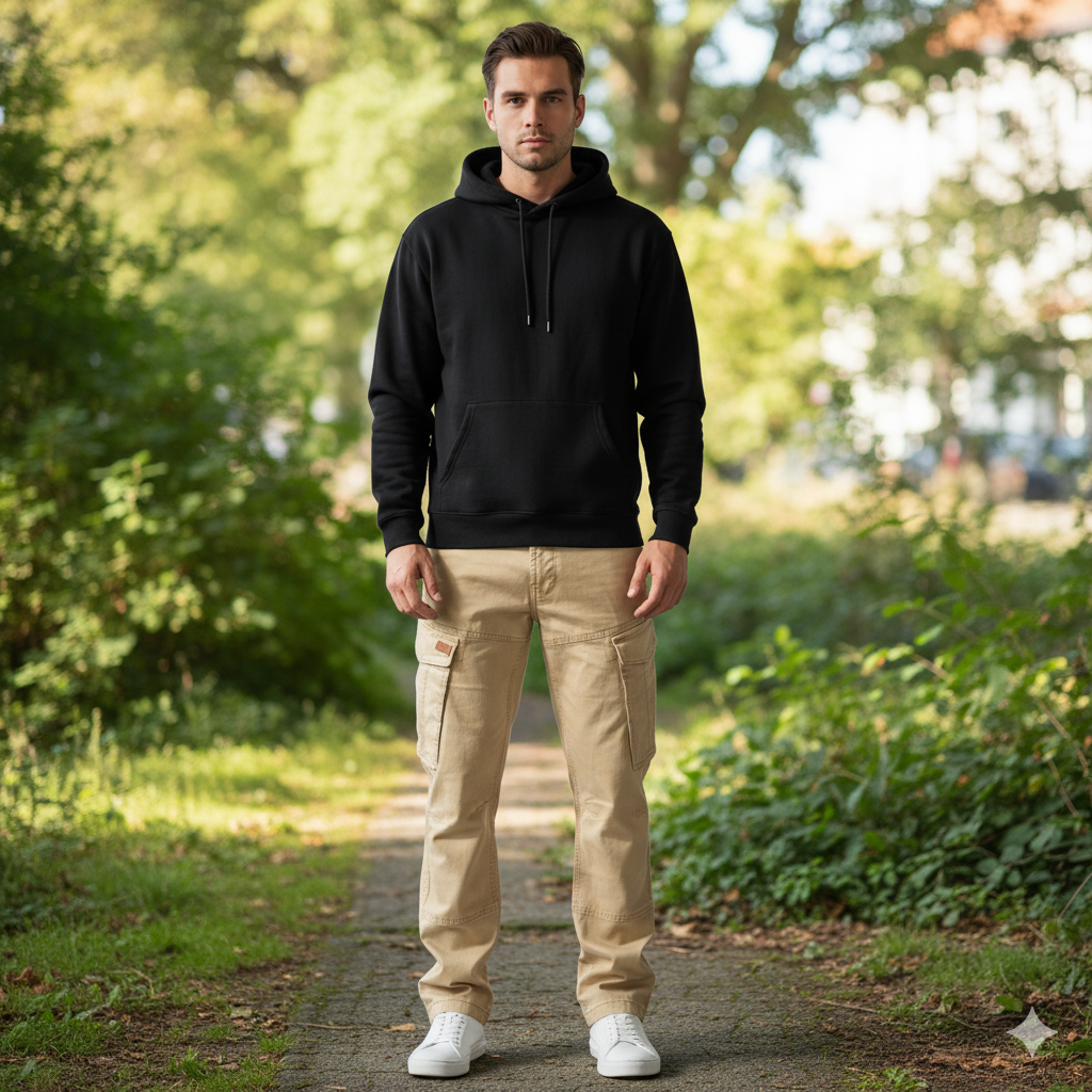 Cargo-Twillhose – Khaki – Stretch. ZCT-01KH