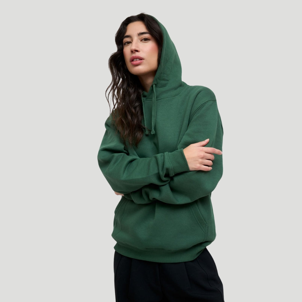 Premium Heavyweight Unisex Hoodie   |   Green Brushed Cotton Blend   |   300 gsm