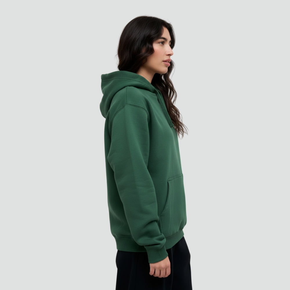 Premium Heavyweight Unisex Hoodie   |   Green Brushed Cotton Blend   |   300 gsm