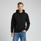 Lugo Men's Black Unisex Hoodie | Heavyweight Brushed Hoodie
