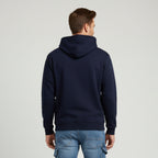 Premium Heavyweight Men's Hoodie | Navy Blue Brushed Cotton Blend | 300 gsm
